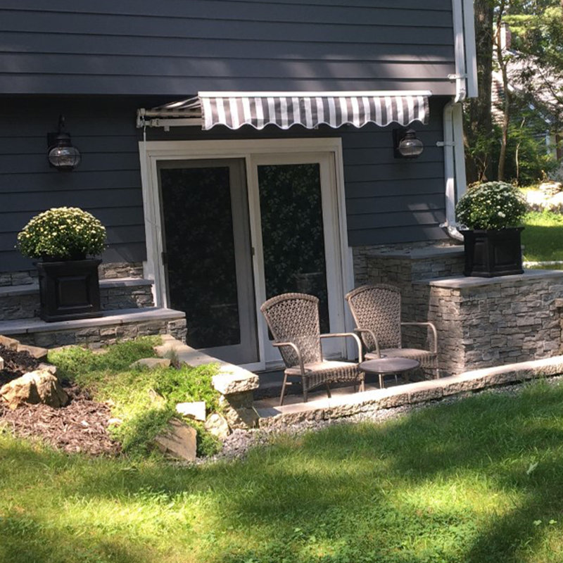 ALEKO 8'' Polyester Cover Motorized Retractable Patio Awning & Reviews